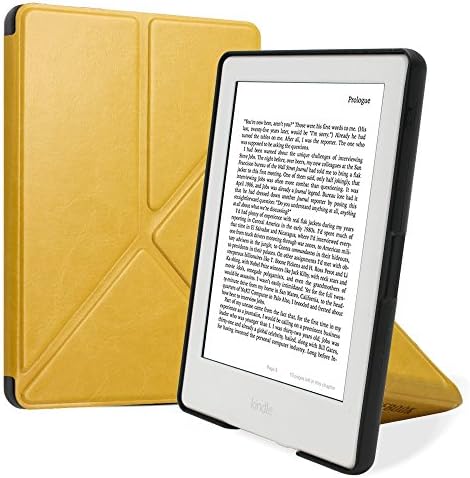 Leafbook Origami Case for All-New Kindle E-reader (8th Generation 2016) - The Thinnest and Lightest  Cover with Auto Wake/Sleep for Amazon Kindle (6 Display,8th Gen 2016 Release),Yello