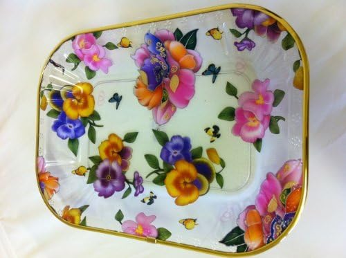 2 x FLORA DESIGN RECTANGULAR 13.5"SHALLOW CLEAR LIGHT WEIGHT PLASTIC TRAY.