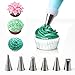 Piping Tips, MCIRCO Cake Decorating Supplies 57-piece Stainless Steel Cookies Cupcake Decorating Kits Frosting Icing Tips Baking Tools with Flower Nail Pastry Bag Icing Coupler and Hinged Storage Box