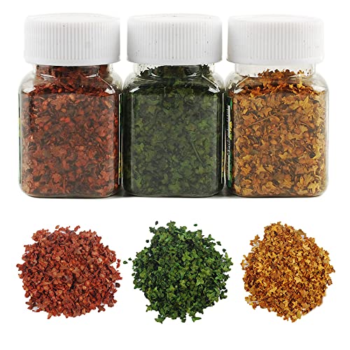 NWFashion 3 X 56ml Box Scenery Leaf Litter Models Simulation Leaf Leaves for Railway Artificial Grass Miniature War Gaming Terrain DIY Model