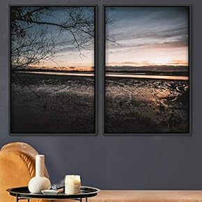 signwin 2 Piece Framed Canvas Wall Art Skyline...