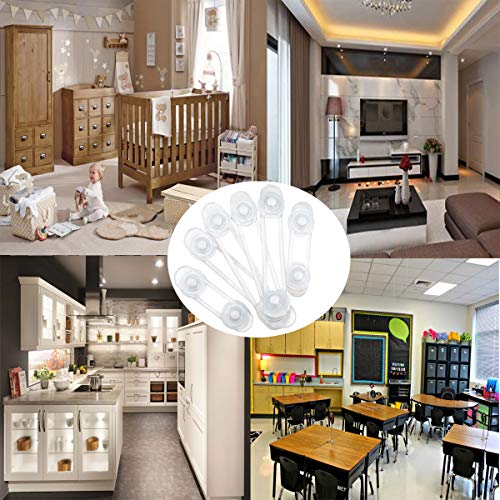 Child Safety Lock Child Safety Cabinet Locks Baby Proofing Tools Not Required Uses 3M Adhesive with Drawers, Appliances, Toilet Seat, Fridge and Oven and Latch System Baby Safety Locks 6 Pack