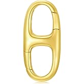 10K/14K Yellow Gold Jewelry Clasp Necklace Extender Clasp Bracelet Extension Connector for DIY Necklace Bracelet Anklet Jewelry Making, Real Gold Double Opening Clasp (10k Yellow Gold)