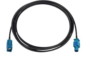 Bingfu Fakra Z Female to Male Vehicle Antenna Extension Cable 2m 6.5 feet for Car Stereo Android Head Unit GPS Navigation FM AM Radio Sirius XM Satellite Radio 4G LTE TEL Telematics Bluetooth Module