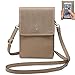 Phone Pouch, Cell Phone Bag Mini Crossbody Purse for Women teens Girls Wallet for IPhone X 8 Plus Samsung S8 7 (Small, Taupe)