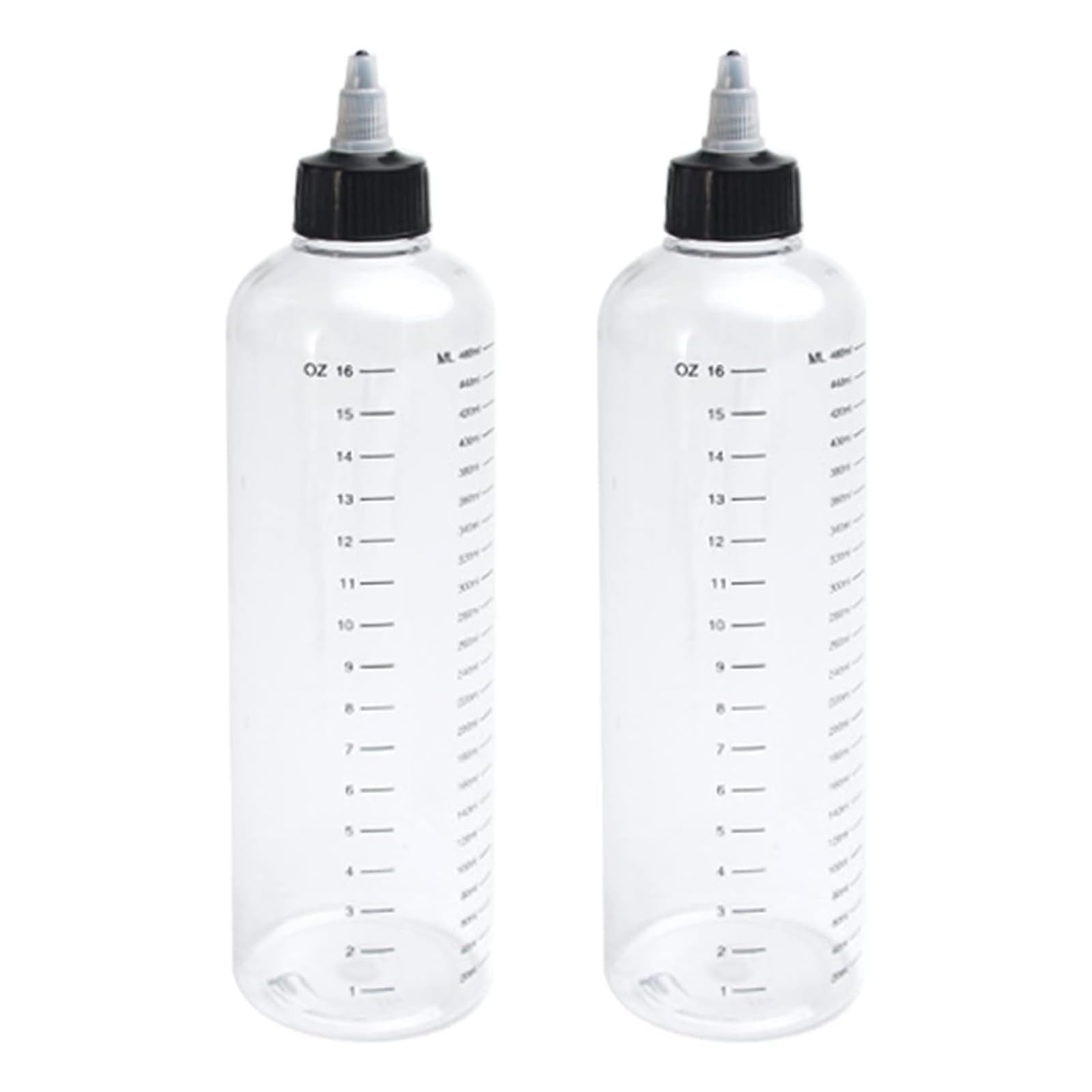 DYTHHN 2Pcs Leak-Proof Tip Cap Oil Applicator Bottle Transparent Squeeze Hair Oil Applicator Bottles Dust-Proof Hair Color Applicator Bottle for Salon Hair Care Coloring