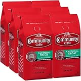 Community Coffee Caf&eacute; Special Decaf Medium Dark Roast Premium Ground 12 Oz Bag (6 Pack), Full Body Rich Flavorful Taste, 100% Select Arabica Coffee Beans