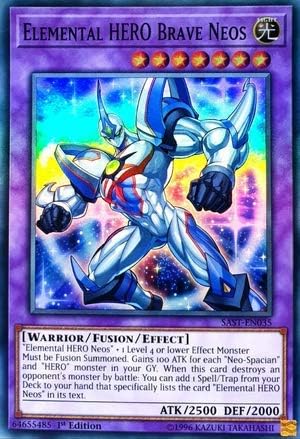 Amazon Com Yu Gi Oh Elemental Hero Brave Neos Sast En035