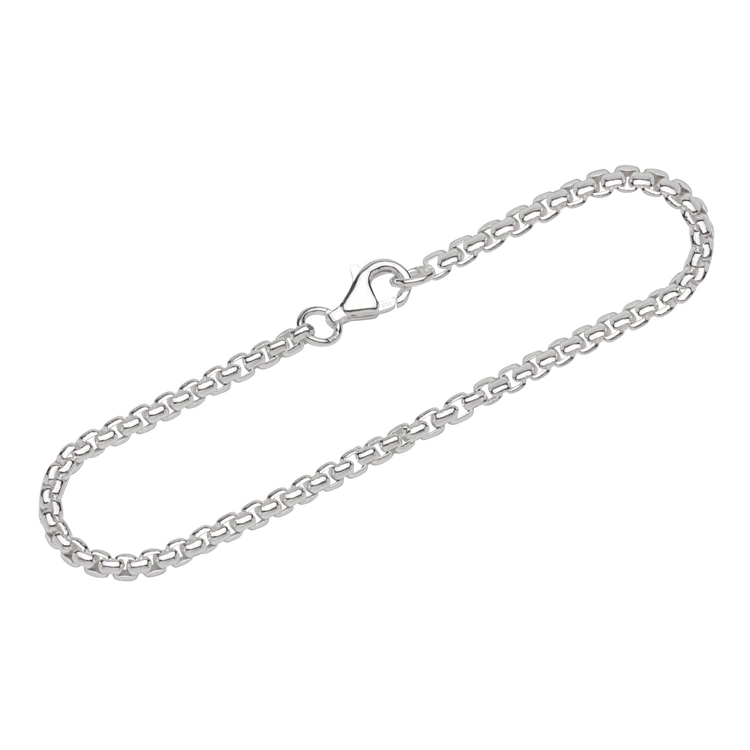 NKlaus bracelet 925 Sterling Silver 19cm Venetian chain oval ladies designer bracelet 12501