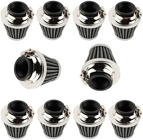 QAZAKY 10pc Universal 35mm Air Filter Cleaner 50cc 70cc 90cc 110cc 125cc Motorcycle ATV Quad Scooter Go Kart Moped Pit Dirt Racing Super Pocket Bike Honda CRF50 CRF70 CRF90 XR50 XR70 XR90 Baja TaoTao