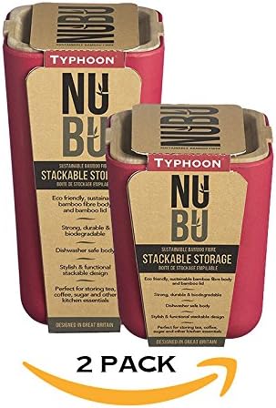 Typhoon Nubu Combo Food Storage Large 35 and 22 Fluid Ounces. Typhoon Nubu Eco- Friendly Kitchen Storage Canisters package