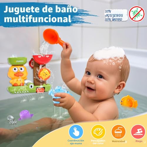 Children's Toys 1 Year Old, Baby Toy 6-12 Months, Baby Bath Toys, Baby Bath Gift, Baby Gift 1 2 Year, 1 Spoon & 3 Stackable Animal Cups, Game Boys Girls 1 2 3 Years