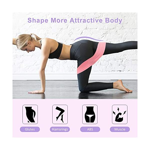 Znines Resistance Bands, Non-Slip Exercise Bands for Legs and Glutes, 3 Resistance Levels Workout Bands Booty Bands for…