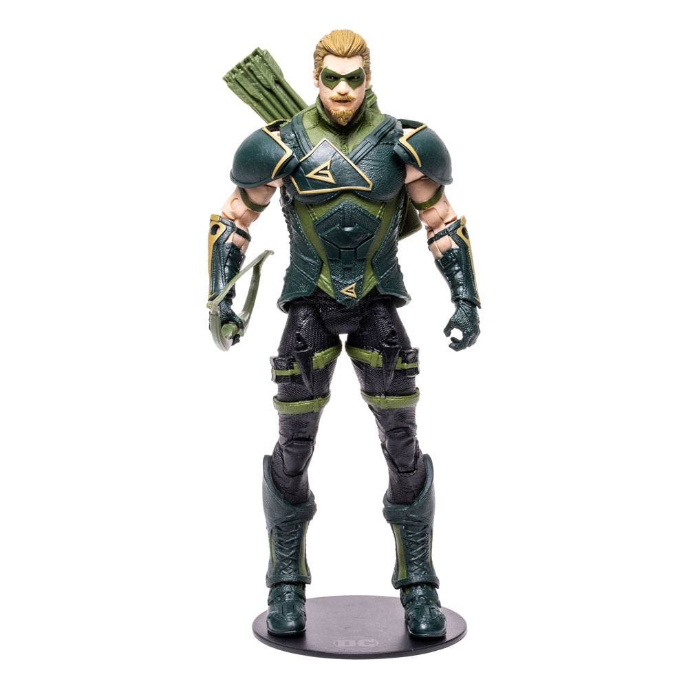 McFarlane Toys, DC Gaming 7-inch Green Arrow Action Figure with 22 Moving Parts, Collectible DC Injustice 2 Game Figure with Stand Base and Unique Collectible Character Card – Ages 12+