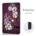 Hocase Galaxy Tab A 10.1 (SM-T580) Case 2016 Release, PU Leather Case w/Flower Design, Tri-Fold Stand Feature, Hard Back Cover for Galaxy Tab A 10.1