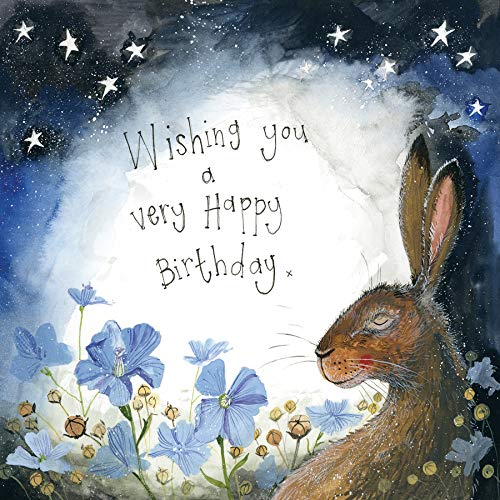 ALEX CLARK Happy Birthday Starlight Hare Card