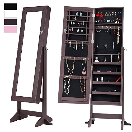 Buy Cloud ain Mirrored Jewelry Free Standing Lockable Jewelry