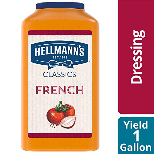 HELLMANN’S CLASSICS FRENCH SALAD DRESSING JUG, GLUTEN FREE, NO ARTIFICIAL FLAVORS OR HIGH FRUCTOSE CORN SYRUP, COLORS FROM NATURAL SOURCES, 1 GALLON (PACK OF 1)