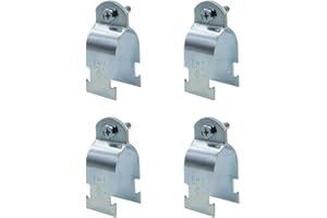 Baudelun 1-1/4" EMT Strut Clamps for Rigid Conduit and Pipe, 4 Packs Universal Steel Strut Clamps for Rigid Conduit and EMT, Standard Electro-Galvanized EMT Strut Clamps Assembled with Bolt and Nut