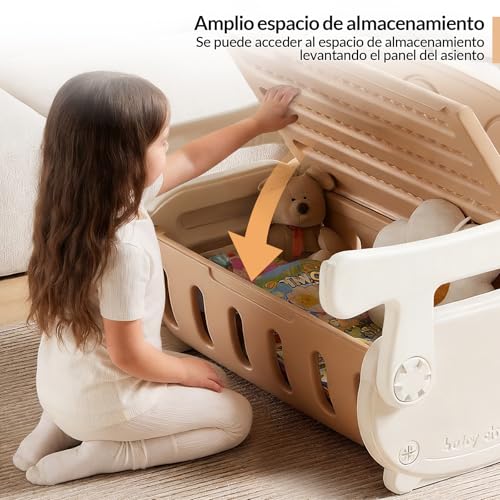 Mesa Multifuncional Para NiñOs,Convertible En Banco Y Caja De Almacenamiento,Mesa De Juguete Con Tablero De Dibujo,Incluye 20 Plantillas de Dibujo,Para Jugar, Dibujar Y Organizar Juguetes En El Hogar