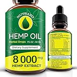 Organic Hemp Oil Drops 4500mg, Pure Full-Spectrum Support for Anxiety and Pain Relief, Natural Anti-Inflammatory, Omega Fatty Acid