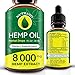 Organic Hemp Oil Drops 4500mg, Pure Full-Spectrum Support for Anxiety and Pain Relief, Natural Anti-Inflammatory, Omega Fatty Acid