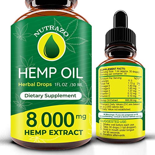 Organic Hemp Oil Drops 4500mg, Pure Full-Spectrum Support for Anxiety and Pain Relief, Natural Anti-Inflammatory, Omega Fatty Acid