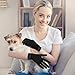 DELOMO Pet Deshedding Glove, Left & Right-Gentle Grooming Gloves, for Dogs,Cats & Horses, Efficient Pet Hair Remover Glove, Hair Glove with Enhanced Five Finger Design