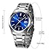 SONGDU Men's Date Stainless Steel Waterproof Quartz Business Casual Wrist Watch Blue Dial