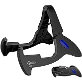 GUITTO Guitar Stand Tripod Adjustable Classic A-Frame Stand Universal for Acoustic and Bass Electric Guitars Folding Floor Travel Stand Small Single Holder (GGS-01)