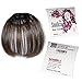 Smilco Mini Ultra Thin Fake Hair Bangs Extensions Clip In Bangs Fringe Front hair extensions (Natural Brown)
