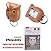 Hunger Night Owl Magnetic Wall Key Holder - Easy to Mount - Powerful Magnets Keep Keychains and Loose Keys Securely in Place (White)