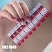 WOKOTO 6Pcs Nail Polish Stickers With 1Pc Nail File Kit Full Nail Tips Nail Self Adhesive Stickers Nail Designs Set