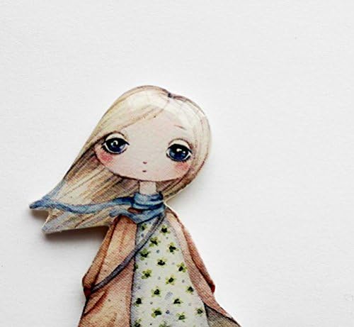 Cute Blonde Girl, Girly jewelry, girly brooch, Gift for Girl, jewelry for girls