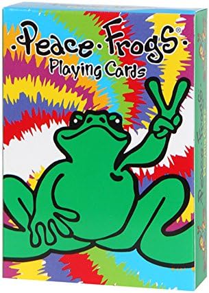 Peace Frogs Playing Cards, Multicolored