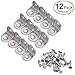 Zapour 12 Pack 20 by 20 mm Corner Brackets Corner Brace Angle Brackets with 24 Pack Screws