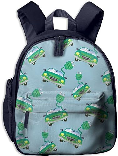 Electric Car Cartoon Girls Printed Backpack Fun Travel Bag School Bookbag