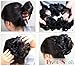CAISHA Synthetic Fiber Hairpiece Scrunchie Scrunchy Updo Slightly Wavy Dark Brown Mix G33B