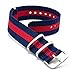 CIVO Watch Bands Premium Ballistic Nylon Watch Strap Stainless Steel Buckle (Navy/Crimson, 22mm)