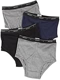 Jockey 4-pk. Black-Grey Full Rise Brief