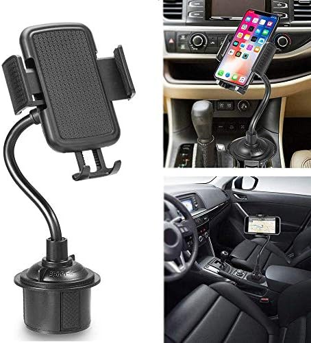 Marrrch Car Phone Mount,360 Degree [Adjustable Distance] Cup Car Phone Holder, Cell Phone Car Mount Compatible for iPhone XR Xs Max Xs X 8 7 6,Samsung Galaxy S10 S10+ S10e S9 (Black)