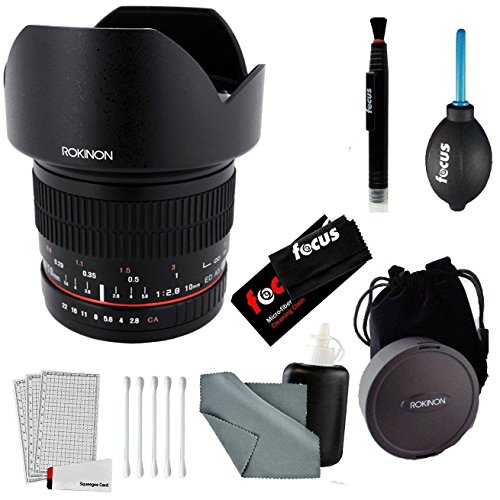 Rokinon 10mm F/2.8 ED AS NCS CS Lens For Canon EF Mount & Accessory Bundle