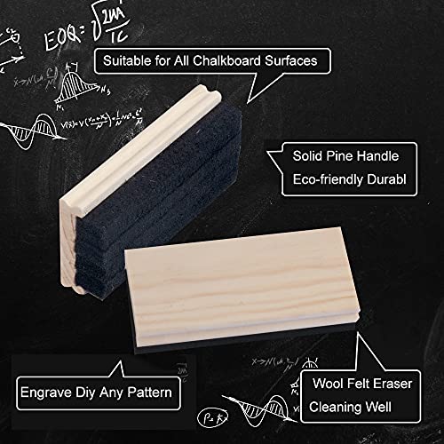 Chalkboard Eraser Campus Style Pine Wood Blackboard Cleaner