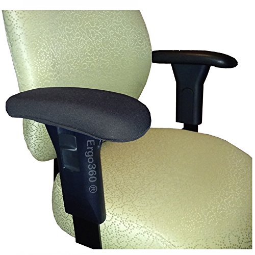 Ergo360 Soft Chair Arm Pad Covers Stretch Over Armrests 9" to 10.5" Long. Restore, Protect, and