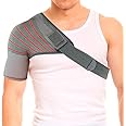 ORTONYX Shoulder Stability Brace Compression Sleeve for Rotator Cuff Support, Injury Prevention, Dislocated AC Joint, Labrum Tear, Frozen Shoulder Pain, Sprain, Soreness, Bursitis/XXL