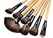 CoKate Makeup Brush Set, 32PC Eyebrow Shadow Makeup Brush Set with Pouch Bag Wooden