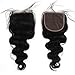 ZigZag Hair 5x5 Lace Closure With Baby Hair Body Wave Medium Brown Human Hair Brazilian Virgin Hair Closure Free Part Bleached Knots Natural Color (16'', Body Wave)