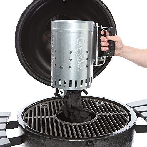 CharGriller Charcoal Grill Chimney Starter with Quick Release Trigger