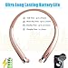 Bluetooth Headphones, Bluenin Wireless Headphones Bluetooth Neckband with Amazing Bass and HD Stereo for Running, Retractable Earbuds for iPhone Android Devices, Rose Gold