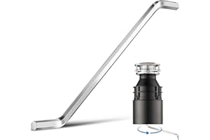 Augwontior Garbage Disposal Wrench, Garbage Disposal Unjamming Allen Wrench Key Tool Compatible with Insinkerator Garbage Disposals (Silver)